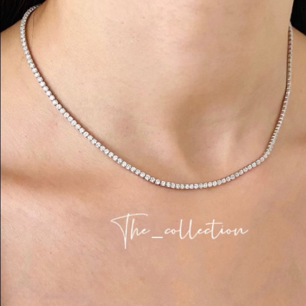 STERLING SILVER TENNIS CHOKER